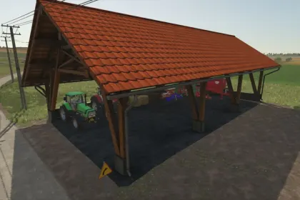 Великий Ангар Big Storage Shed для Зберігання Техніки у Farming Simulator 25 — 2