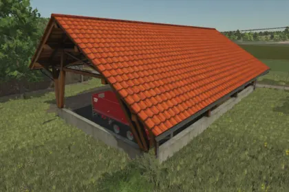 Великий Ангар Big Storage Shed для Зберігання Техніки у Farming Simulator 25 — 4