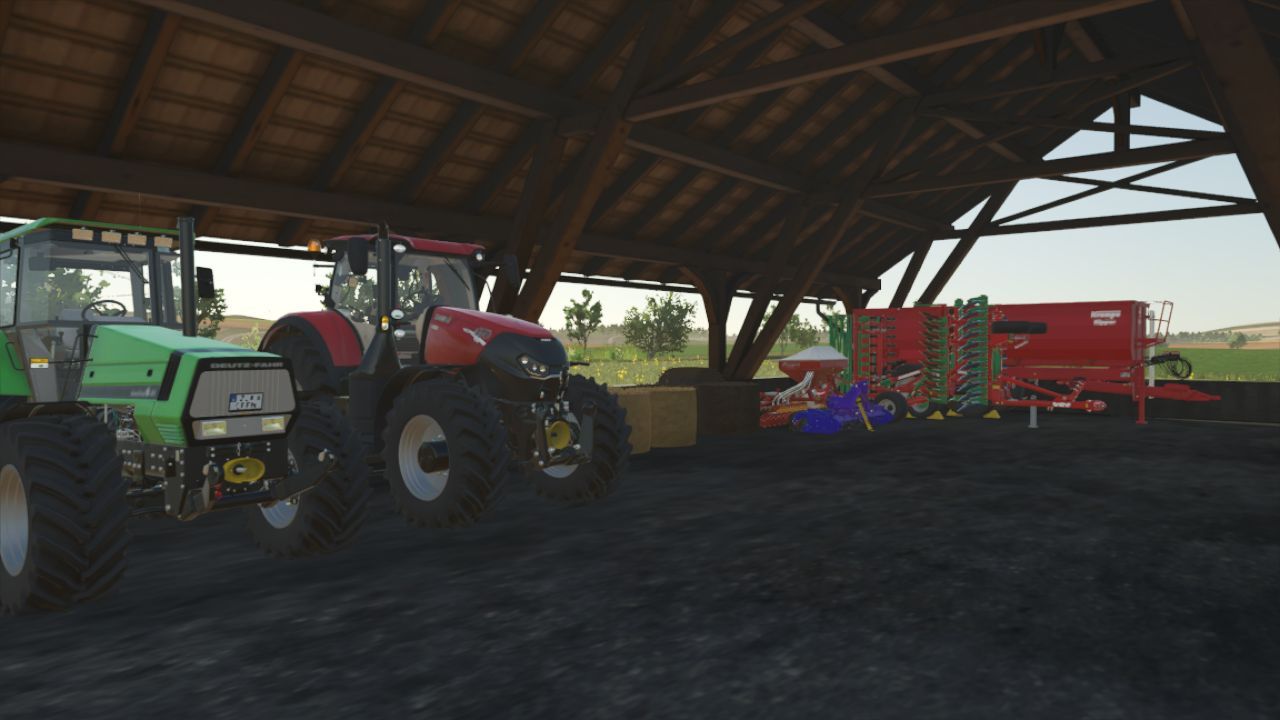 Великий Ангар Big Storage Shed для Зберігання Техніки у Farming Simulator 25