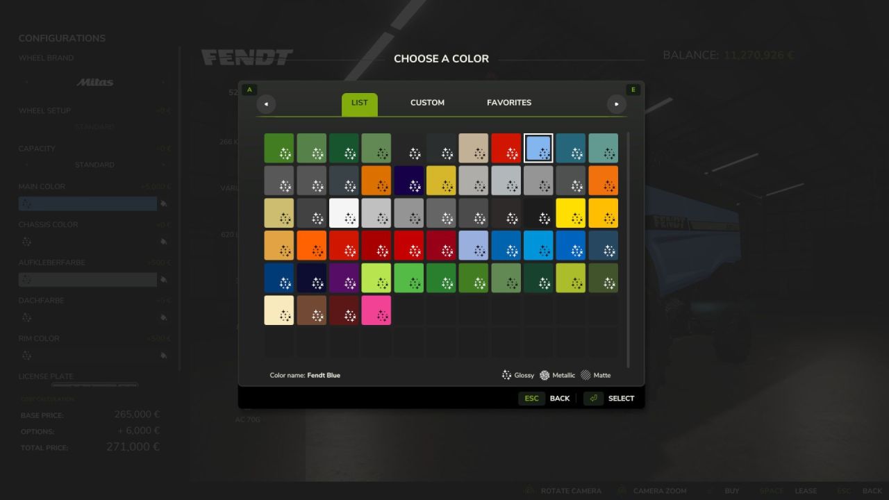 Traktor Fendt Series 5275 CSL do Farming Simulator 25