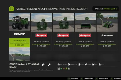 Fendt Katana Pack for Farming Simulator 25 — 5