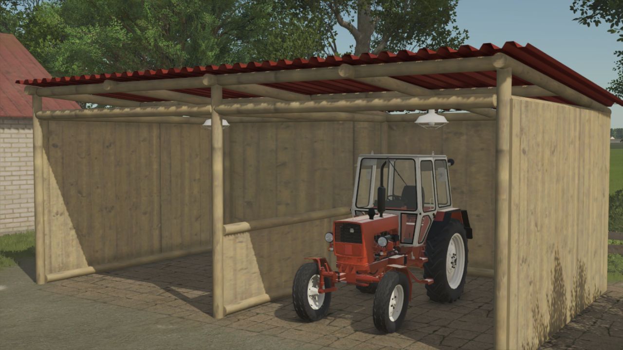 Oryginalny Dwumiejscowy Garaż Two Bay Shed dla Maszyn w Farming Simulator 25