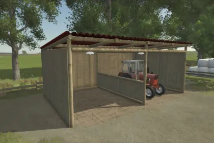 Originaler Zwei-Bay-Shed für Maschinen in Farming Simulator 25 — 2