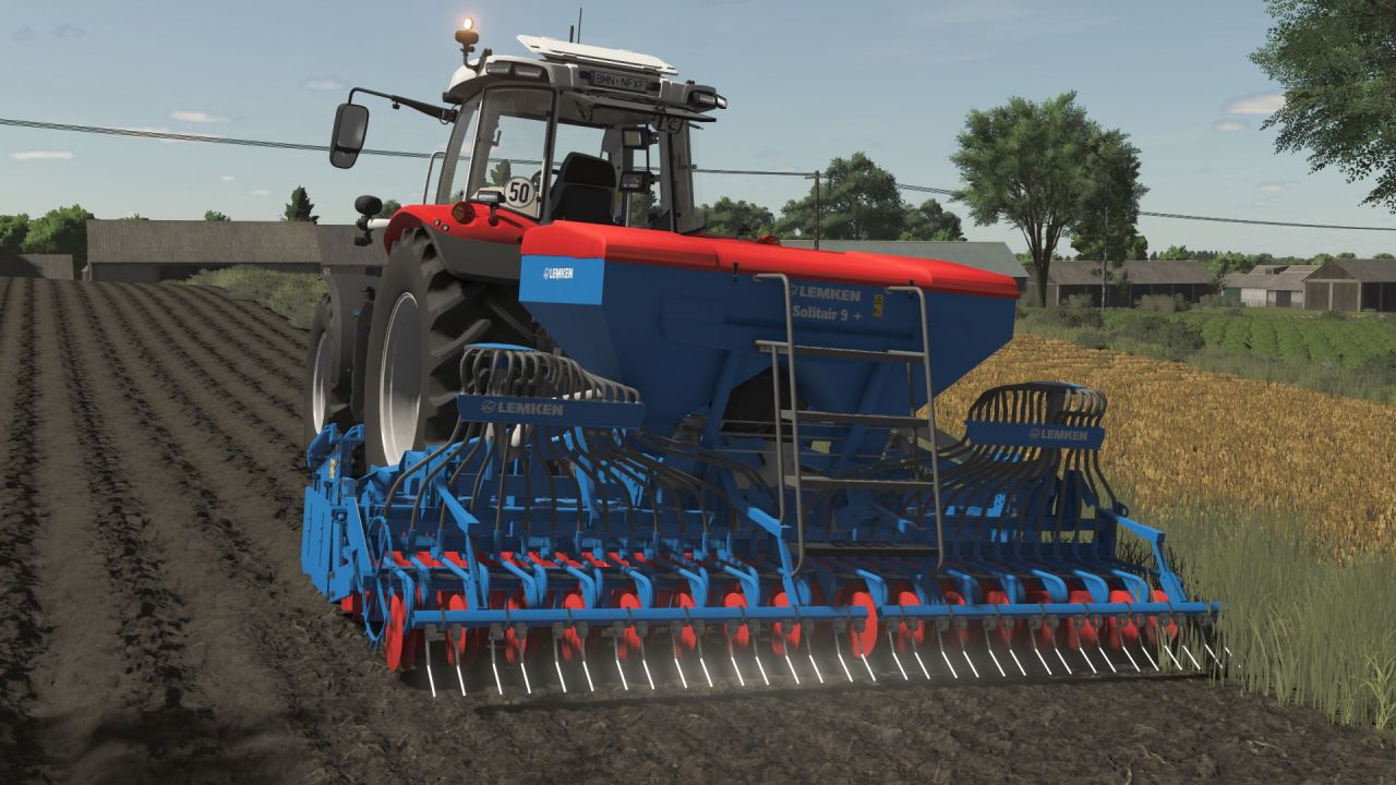 Efficient Seeder Lemken Solitair 9+ for Precision Sowing in Farming Simulator 25