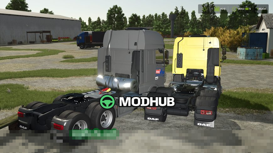 Мод на Автомобілі DAF XF FTS 6×2 & FTT 6×4 для Фермер Симулятор 25