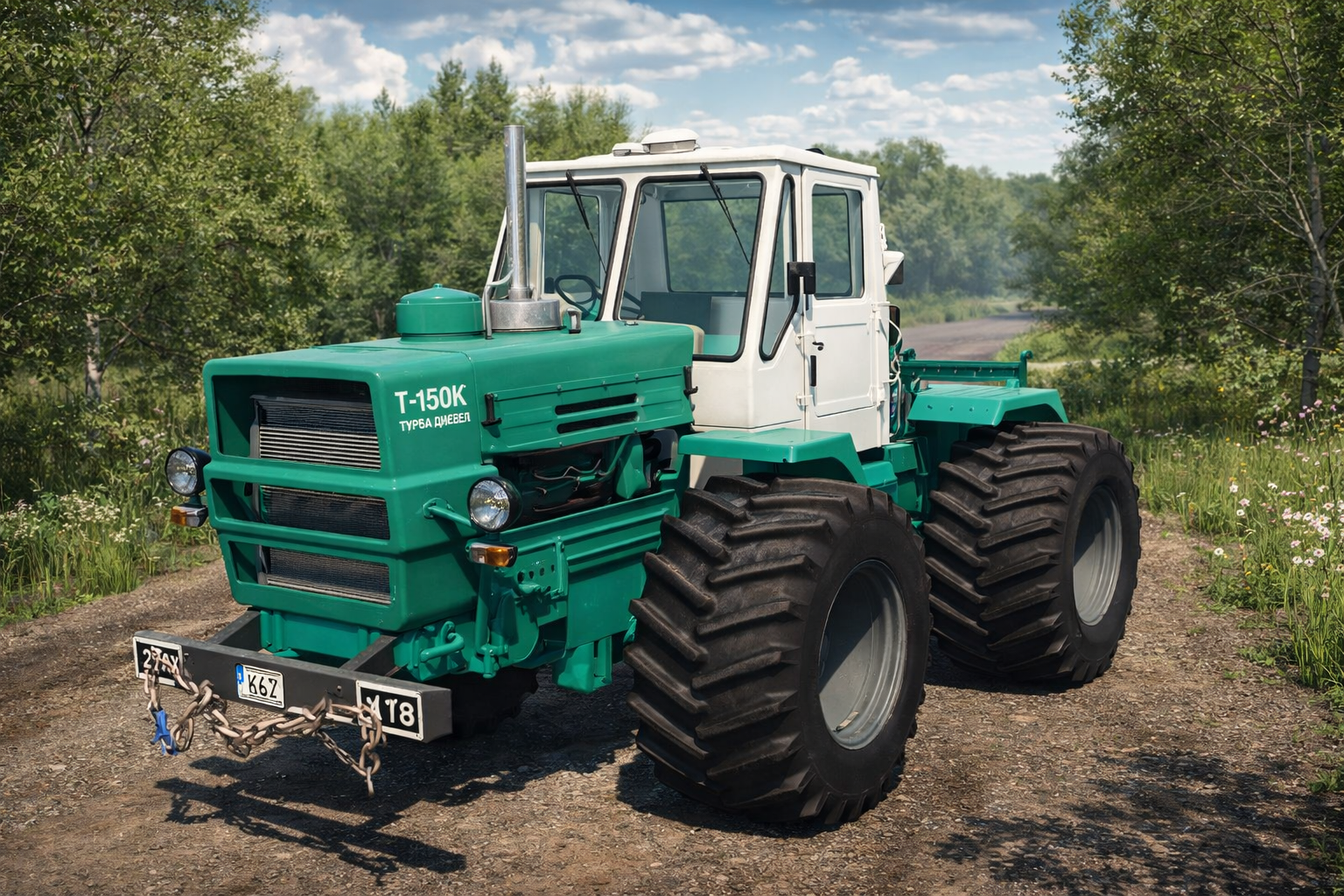 Mod na Legendarny Traktor HTZ T-150K Converted v1000 dla FS25 — Potężny HTZ dla gospodarstwa