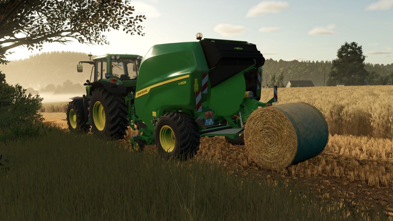 Прес-підбирач John Deere V452R для Farming Simulator 25