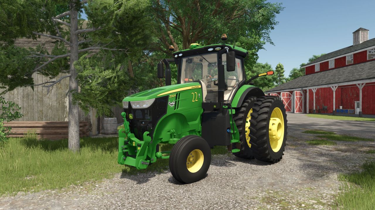 Трактор John Deere 7R US Series для Farming Simulator 25