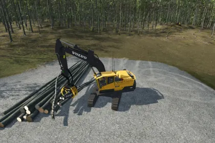 Граблі Gripen 080 для екскаватора для Farming Simulator 25