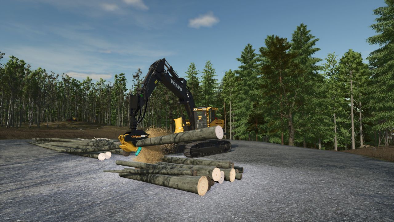 Граблі Gripen 080 для екскаватора для Farming Simulator 25