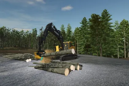 Граблі Gripen 080 для екскаватора для Farming Simulator 25 — 5