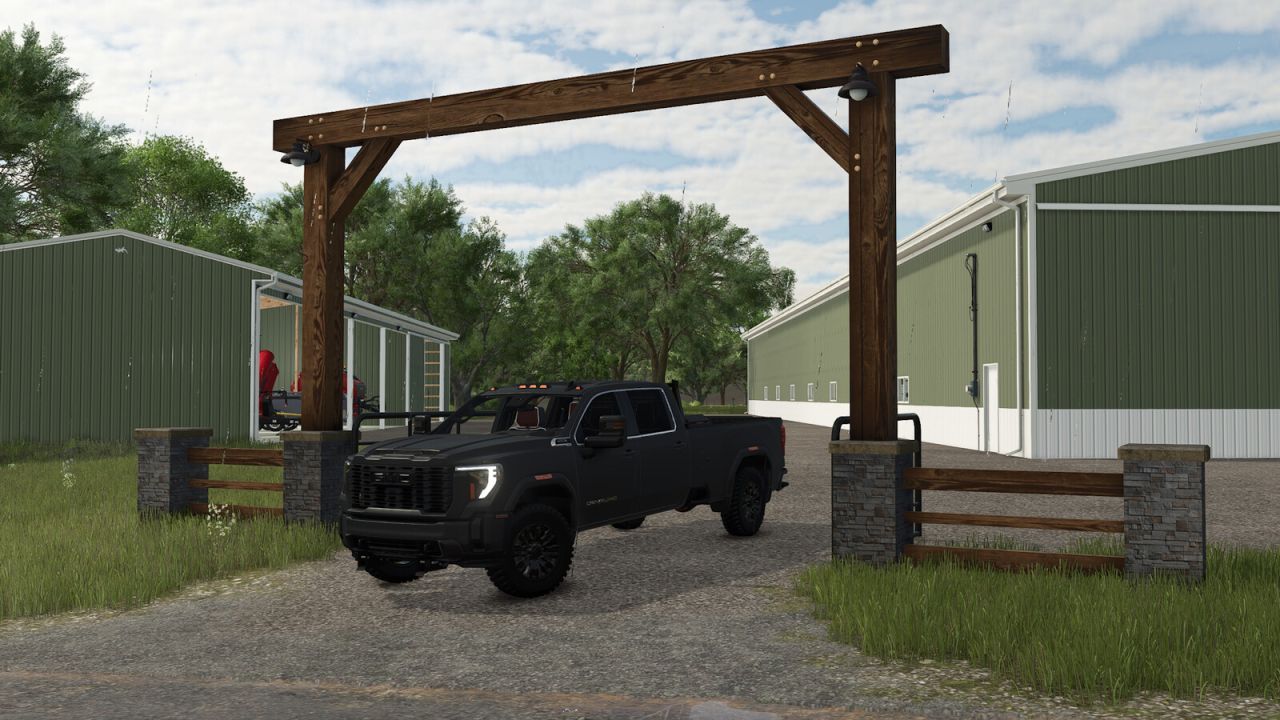 Вхідні ворота американського ранчо для Farming Simulator 25