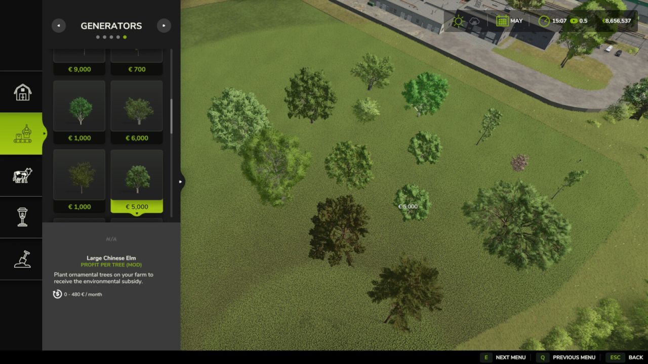 Декоративні дерева для Farming Simulator 25