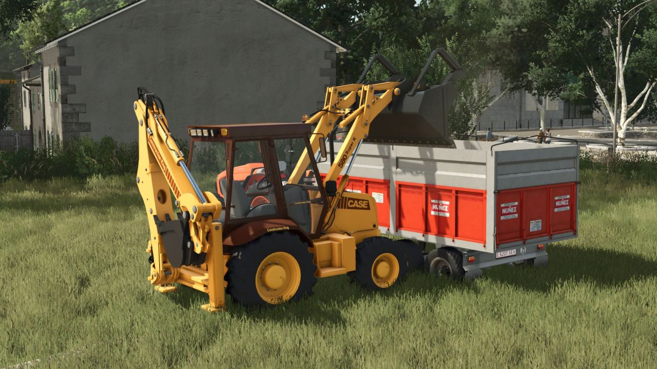 Екскаватор-навантажувач Case 580 Super K для Farming Simulator 25