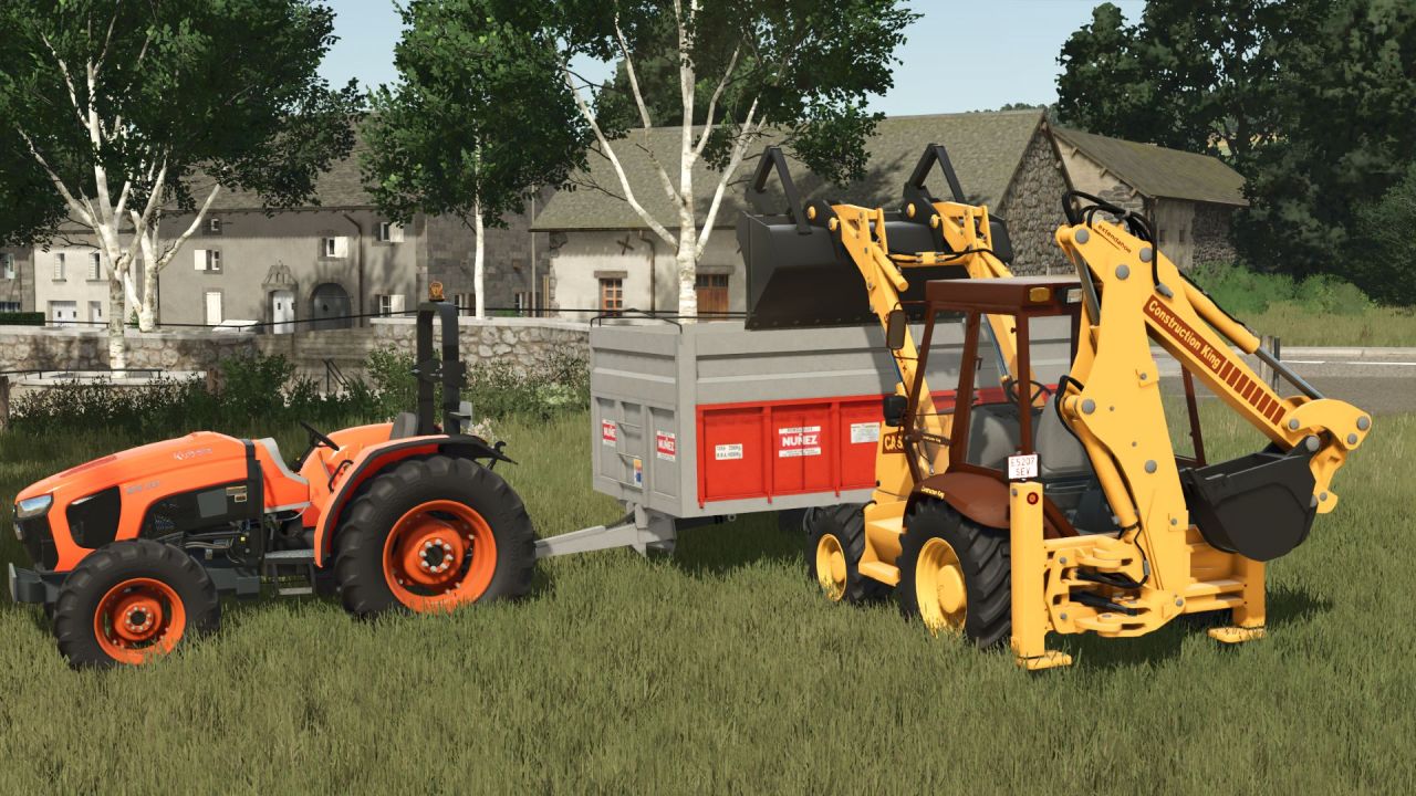 Екскаватор-навантажувач Case 580 Super K для Farming Simulator 25