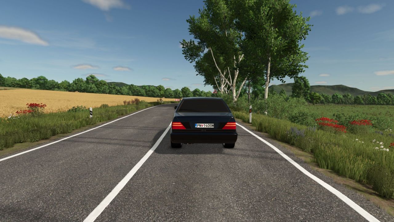 Автомобіль Mercedes Benz 500 SE V8 для Farming Simulator 25