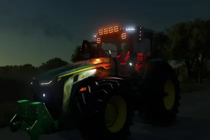 Traktor John Deere 8R Lightning Edition do Farming Simulator 25
