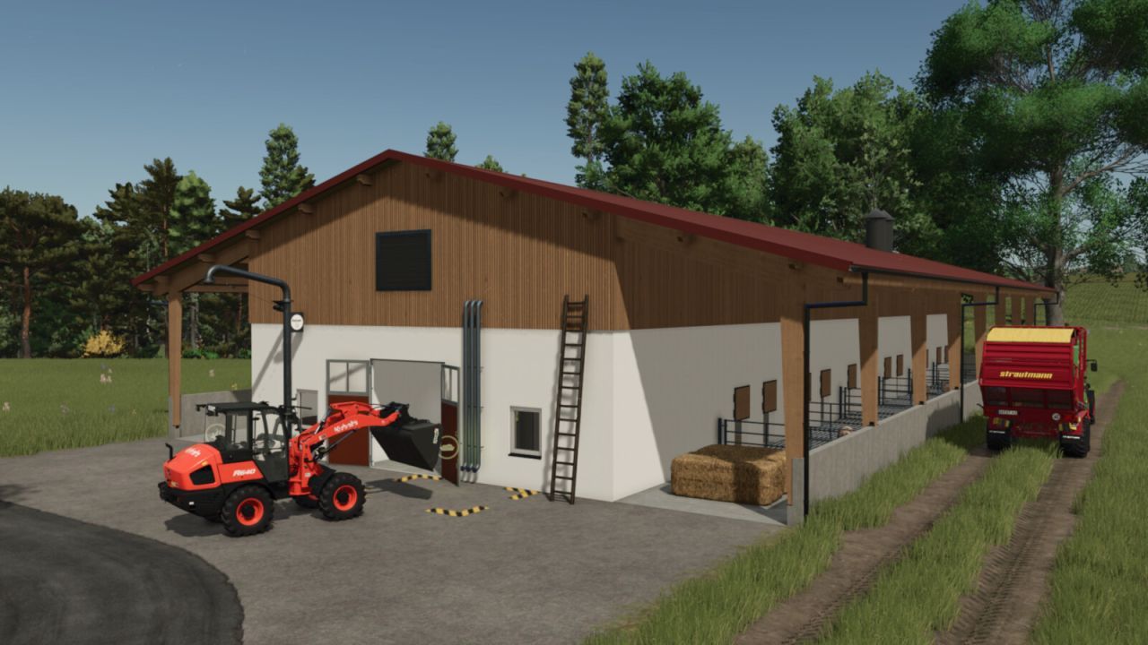 Modern Pigsty ern Pigsty for 200 Heads with Solar System for Farming Simulator 25