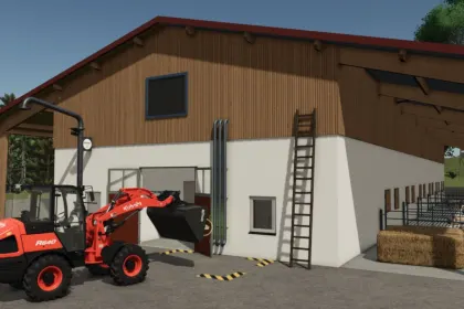 Сучасний Свинарник ern Pigsty на 200 Голів із Сонячною Системою для Farming Simulator 25 — 2