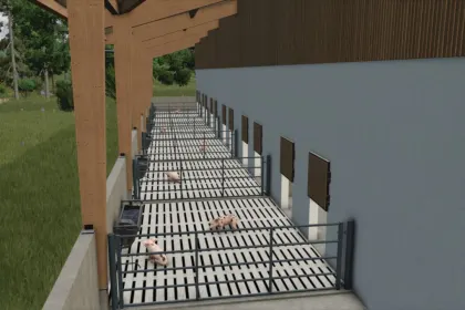 Сучасний Свинарник ern Pigsty на 200 Голів із Сонячною Системою для Farming Simulator 25 — 3