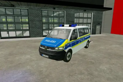 Car Volkswagen T6 (Hesse Police) for Farming Simulator 22