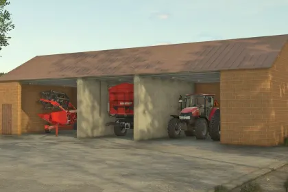 Practical Garage Without Gates for Quick Access to Equipment in FS25 — 1