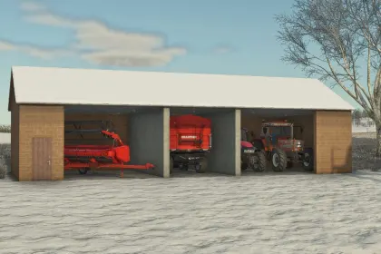 Practical Garage Without Gates for Quick Access to Equipment in FS25 — 3