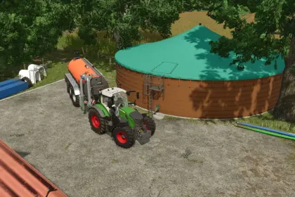 Stainless Steel Liquid Manure Tank for Farming Simulator 25