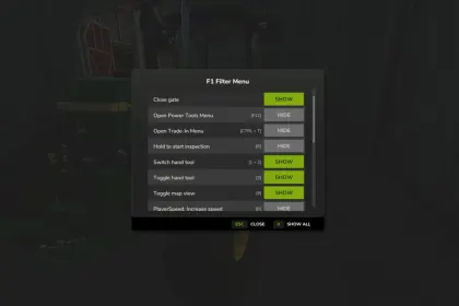 F1 Filter Menu for Farming Simulator 25 — 3