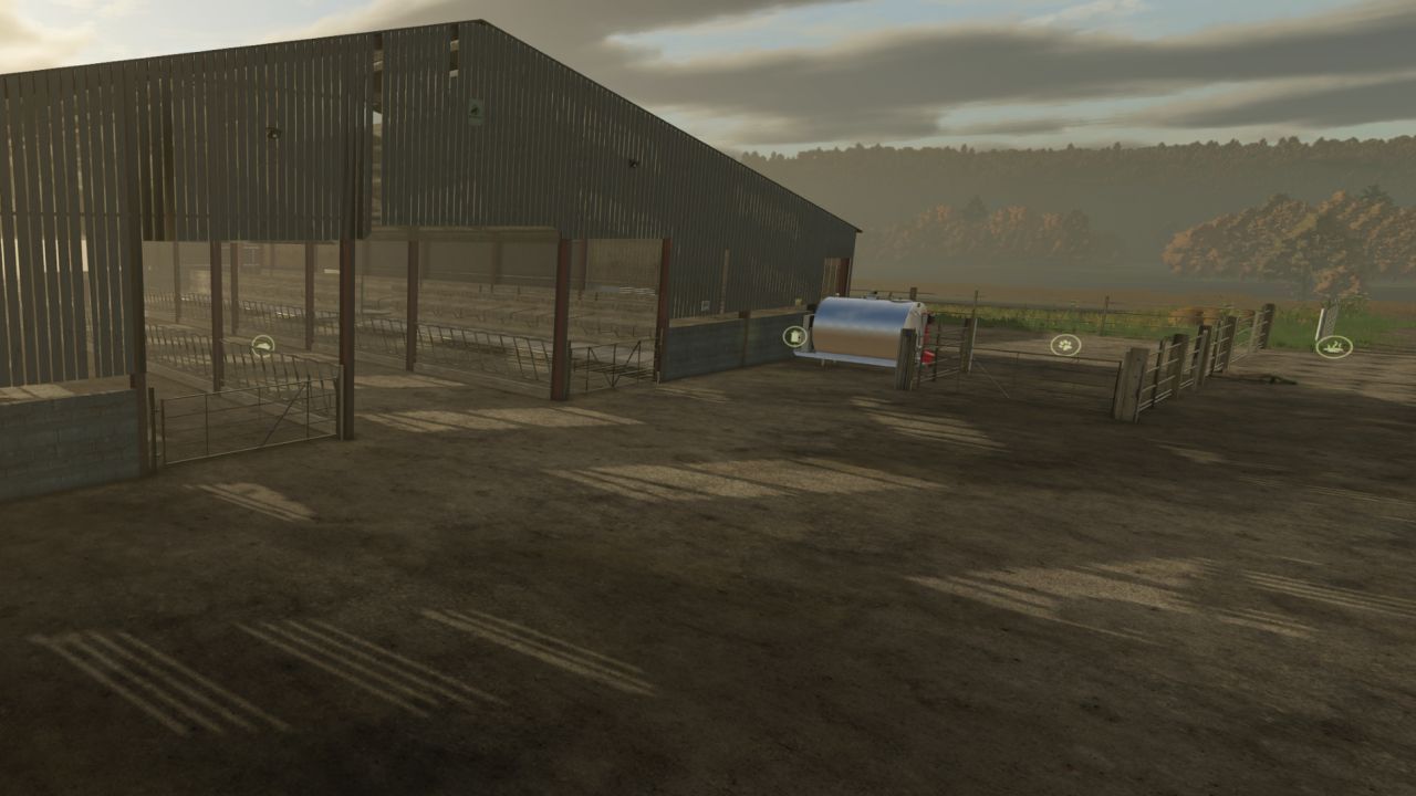 Скотарня для молочних корів з кубіками для Farming Simulator 25