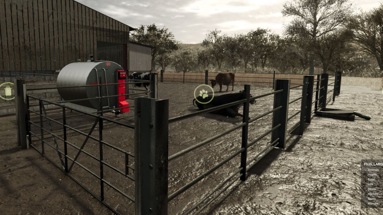 Скотарня для молочних корів з кубіками для Farming Simulator 25