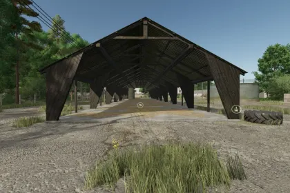 Effektives Automatic Bale Shelter — Automatisches Dach für Ballen im Stil des polnischen PGR (FS25)