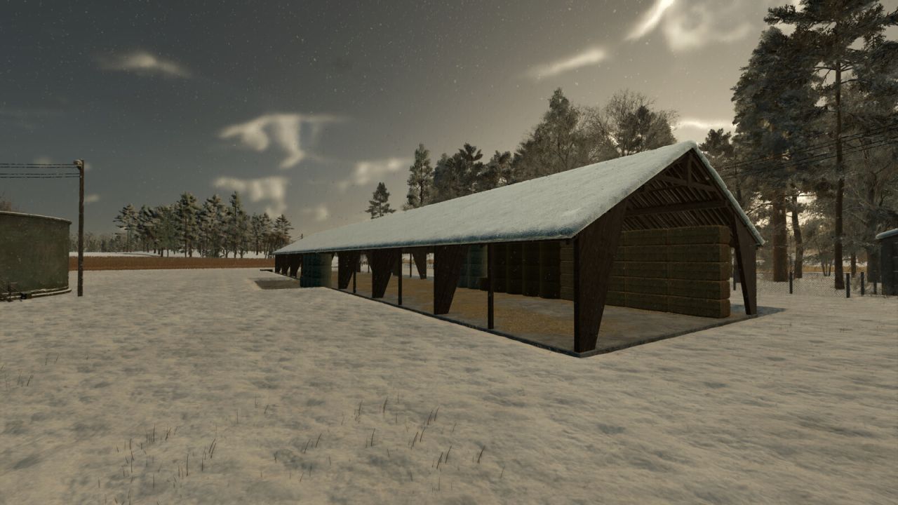 Efektywny Automatic Bale Shelter — Automatyczny Wiata na Belki w Stylu Polskiego PGR (FS25)