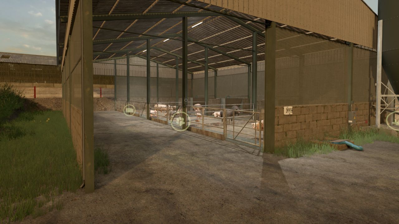 Свинарник British з 4 секціями для Farming Simulator 25