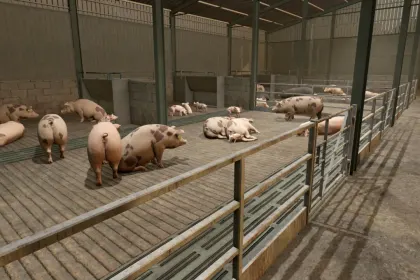 Свинарник British з 4 секціями для Farming Simulator 25 — 3