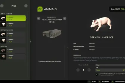 Свинарник British з 4 секціями для Farming Simulator 25 — 6
