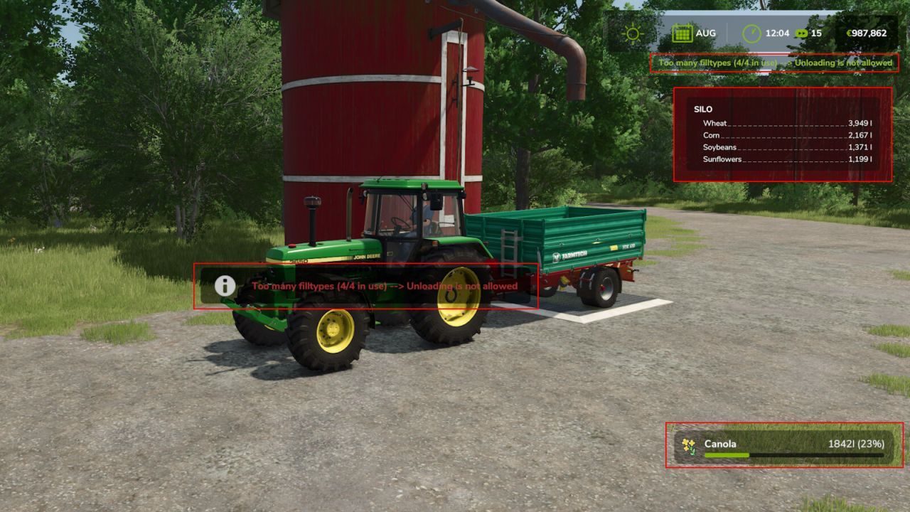 Silo Filltype Limiting for Farming Simulator 25