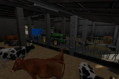 Big Barn With Cows for 40 Cows — Profitable Farm for FS25 — 5