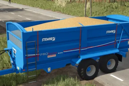 Effizienter Anhänger Stewart PS18-23H für sicheren Transport von Getreide und Silage in FS25