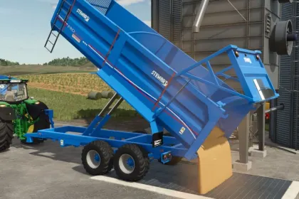 Efektywny Przyczep Stewart PS18-23H do Bezpiecznego Transportu Ziarna i Siana w FS25 — 2