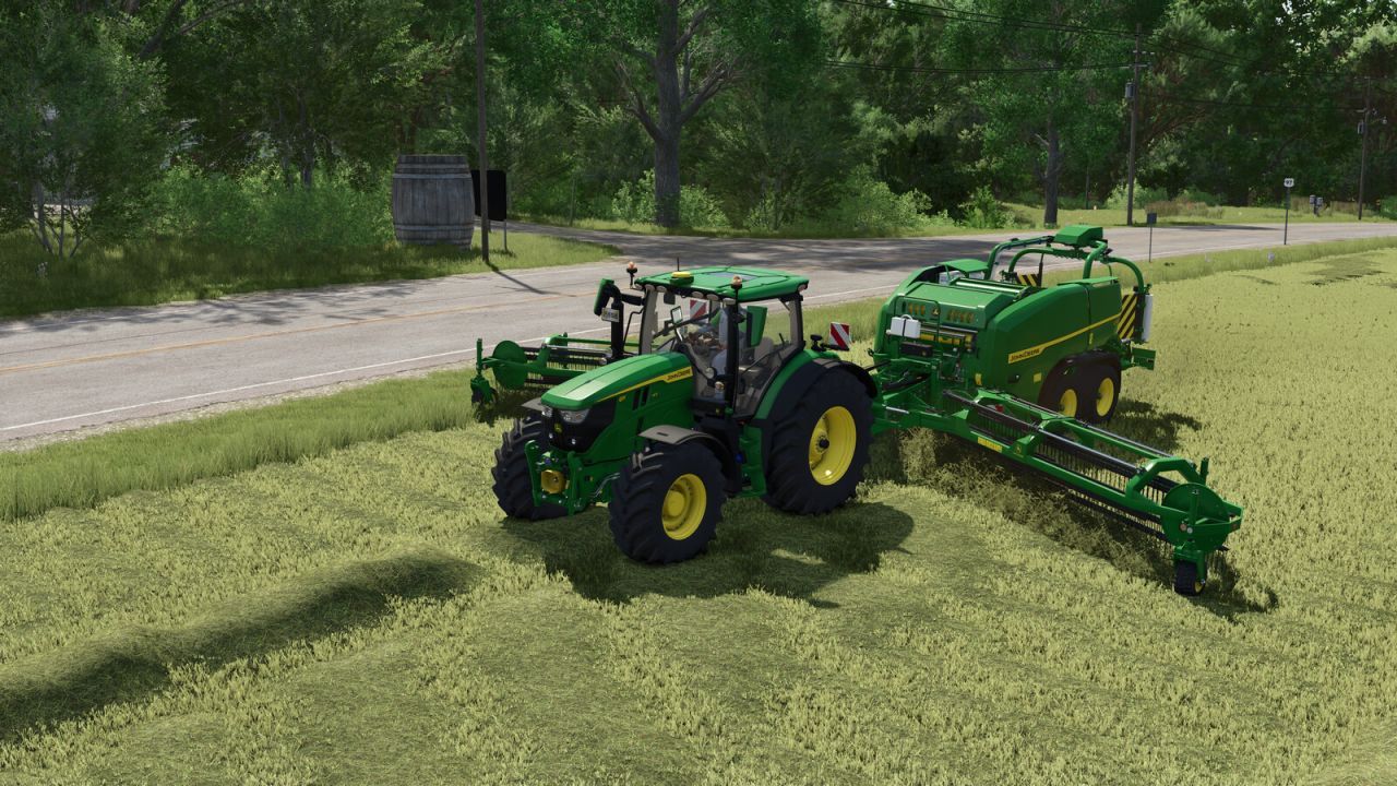 Пакет круглих тюків з граблями для Farming Simulator 25