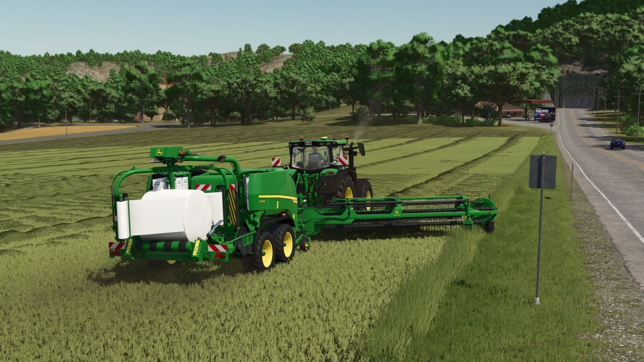 Пакет круглих тюків з граблями для Farming Simulator 25