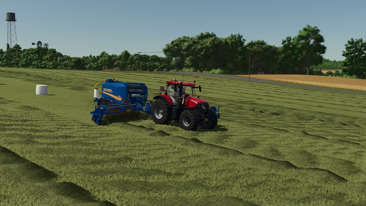 Пакет круглих тюків з граблями для Farming Simulator 25