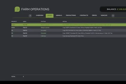 Панель управління фермерськими операціями для Farming Simulator 25 — 3