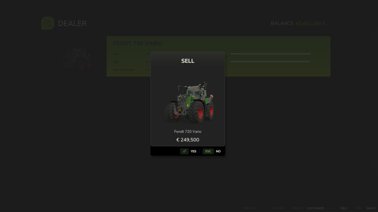 Shop Refund for Farming Simulator 25