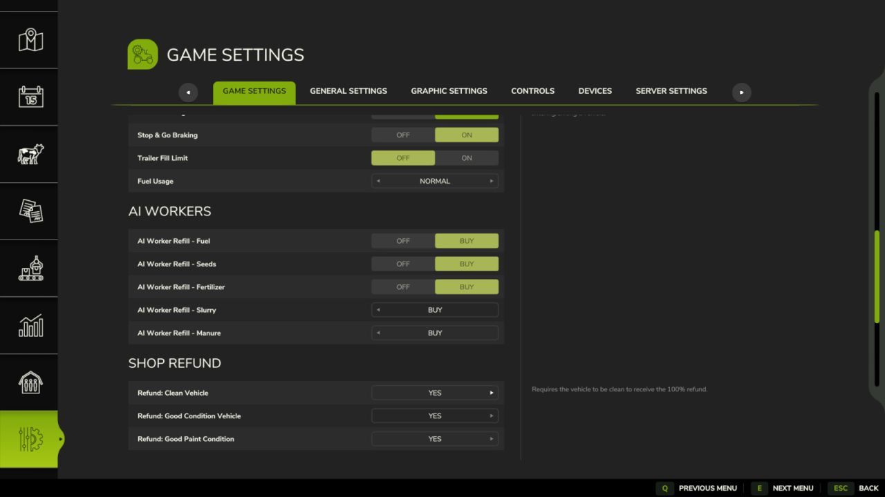 Shop Refund for Farming Simulator 25