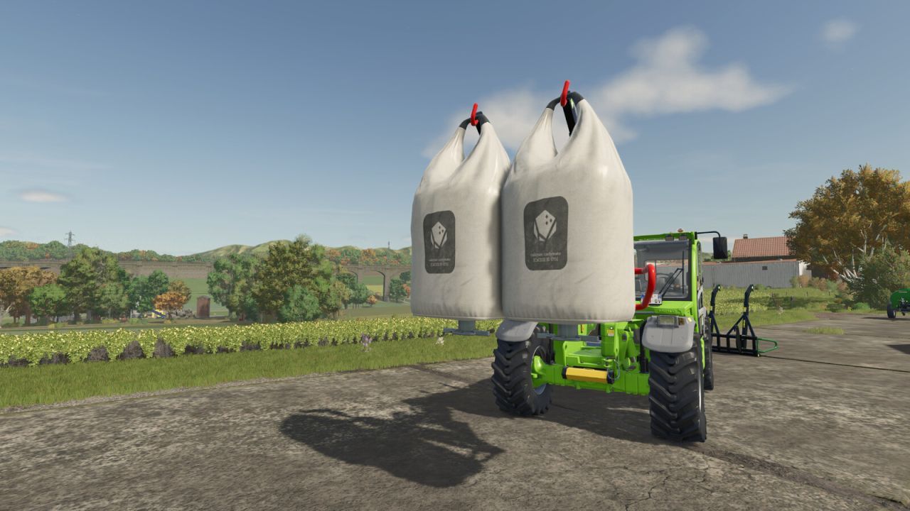 Ефективний Подвійний Гак Double Big Bag Hook для Телескопічного Навантажувача у Farming Simulator 25