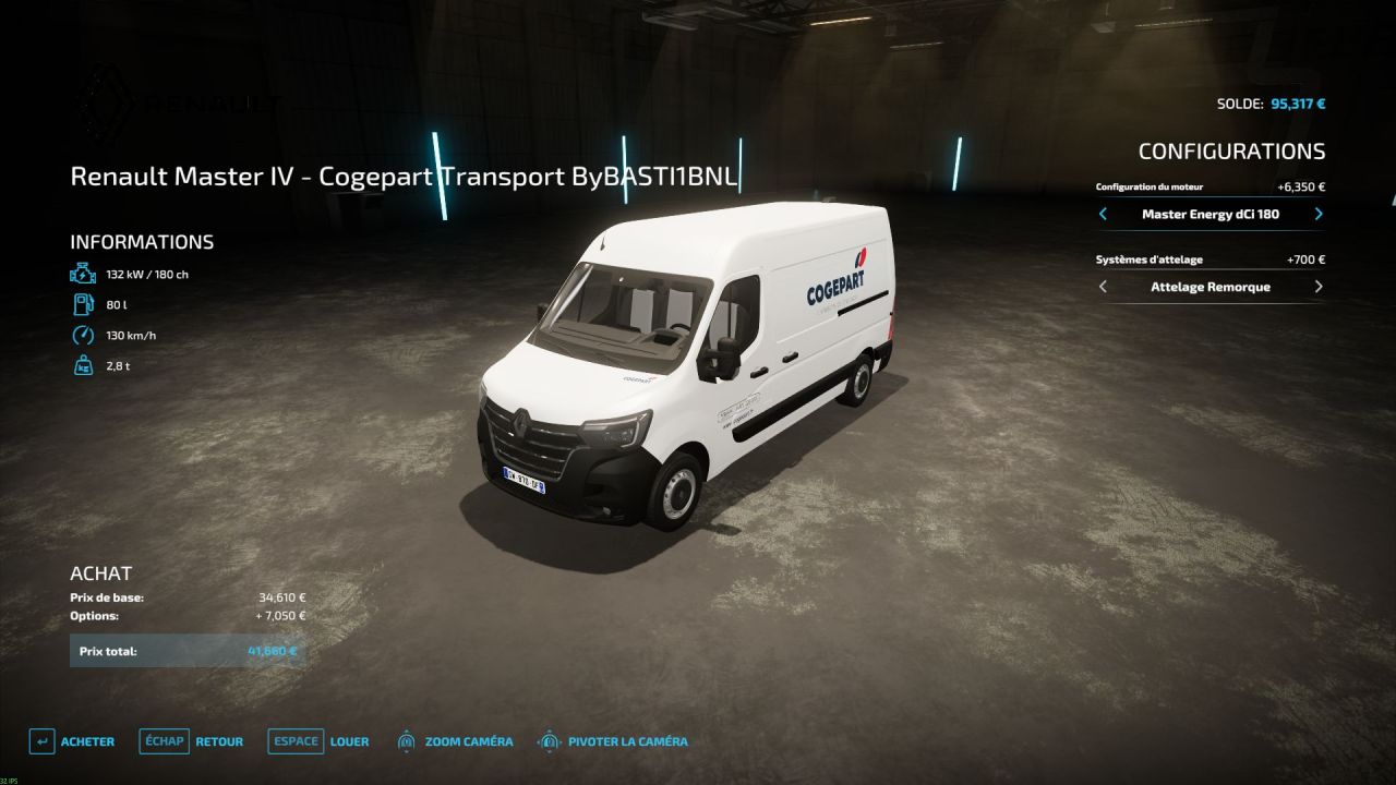 Furgon Renault Master IV do Farming Simulator 22