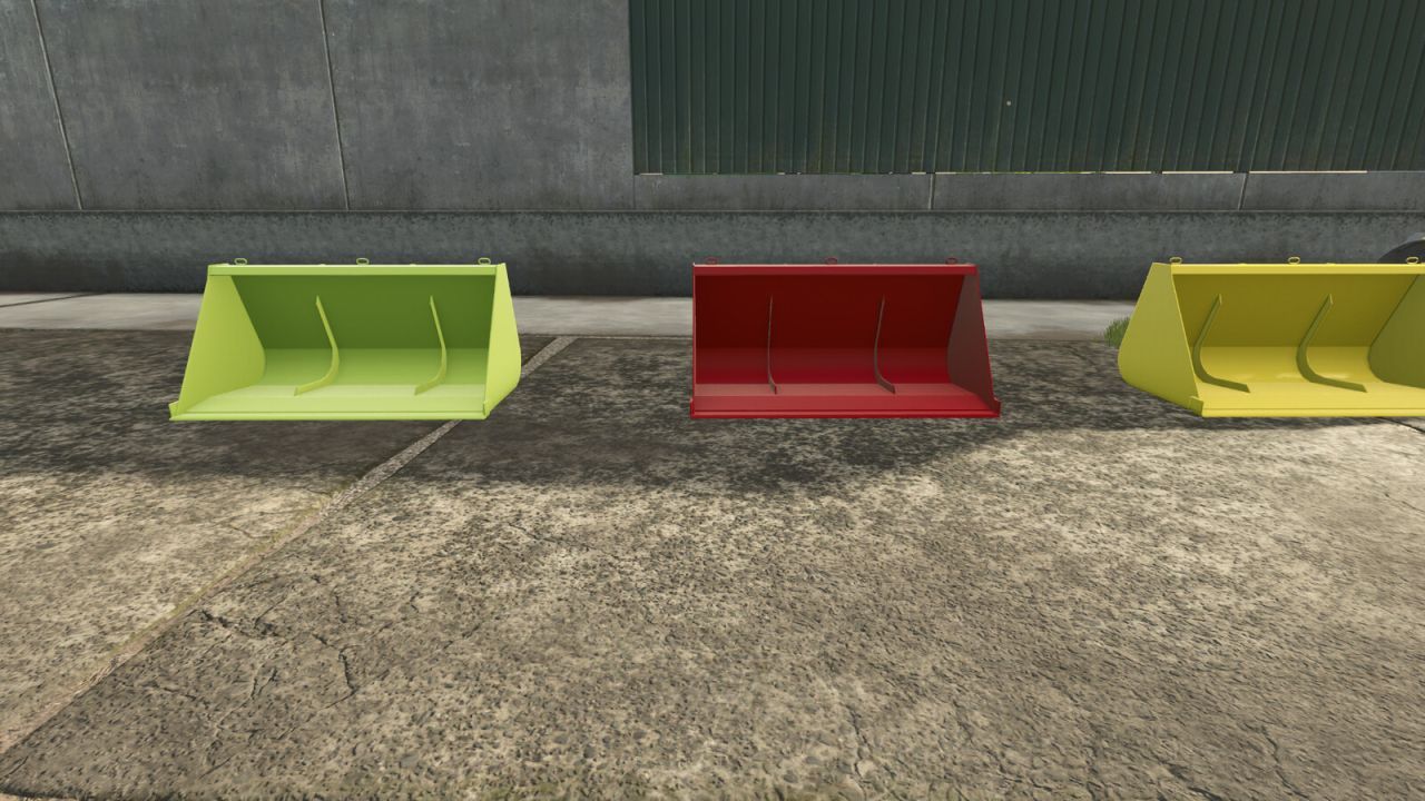 Efficient Telehandler Shovel for FS25 — Light Bucket 3000–6000 l with Color Settings