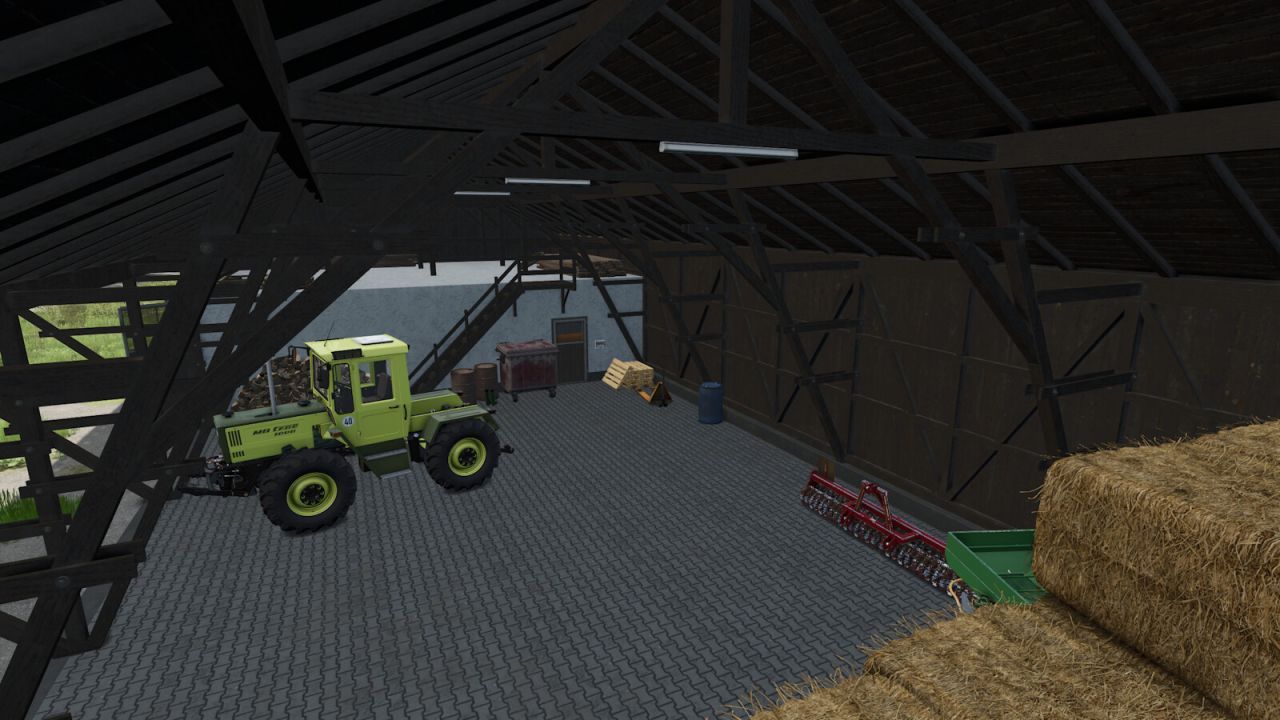 Сільськогосподарська зала з майстернею для Farming Simulator 25